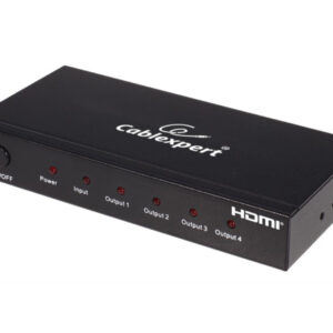 CableXpert HDMI - 4x HDMI - Noir - Acier - 225 MHz - DSP-4PH4-02