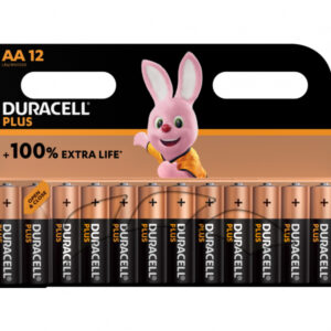Battery Duracell Alkaline Plus Extra Life MN1500/LR06 Mignon AA (12-Pack)
