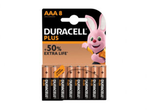 Battery Duracell Alkaline Plus Extra Life MN2400/LR03 Micro AAA (8-Pack)