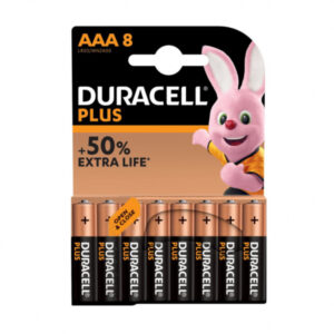 Battery Duracell Alkaline Plus Extra Life MN2400/LR03 Micro AAA (8-Pack)
