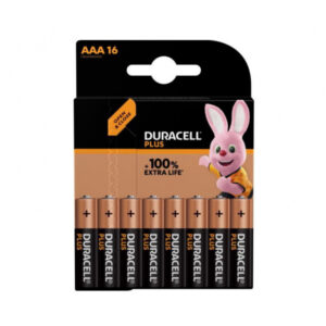 Battery Duracell Alkaline Plus Extra Life MN2400/LR03 Micro AAA (16-Pack)