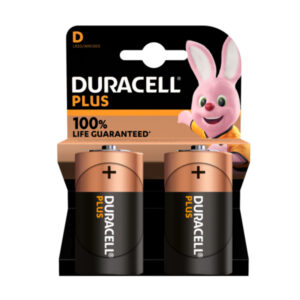 Battery Duracell Alkaline Plus Extra Life MN1300/LR20 Mono D (2-Pack)