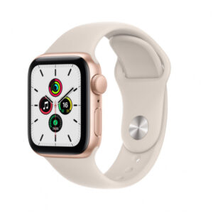 Apple Watch SE Alu Montre connectée 40mm Bracelet blanc et cadran rosegold iOS MKQ03FD/A