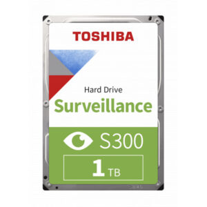 Toshiba  HDD S300 Disque dur Surveillance 1To 5700rpm Sata III 64MB (D) HDWV110UZSVA