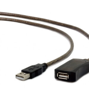 CableXpert- 5 m - USB A - USB 2.0 - Mâle/Femelle - Noir UAE-01-5M