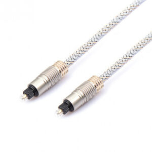 Reekin 1m SLIM Toslink Cable de Audio Óptico (Plata-Oro)