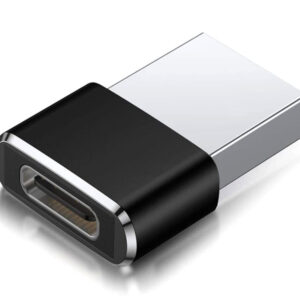 Reekin Adaptateur USB 2.0 - USB-A - USB-C Femelle (Noir)