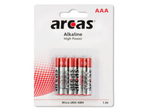 Pack de 4 piles Alcaline Micro AAA Arcas