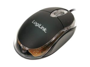Optische Mini-USB-Maus mit schwarzer LogiLink-LED (ID0010)