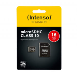 Adaptador MicroSDHC 16GB Intenso + CL10 - En blister