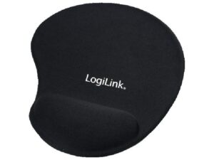 LogiLink black mouse pad with gel palm rest ID0027