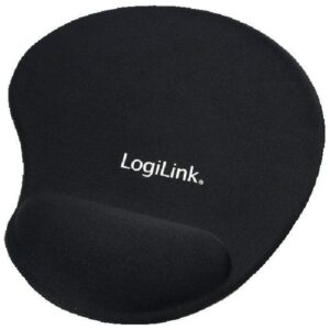 Tapis de souris noir LogiLink avec repose main en gel ID0027