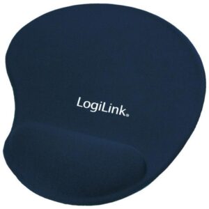 Tapis de souris LogiLink bleu avec repose main en gel ID0027B