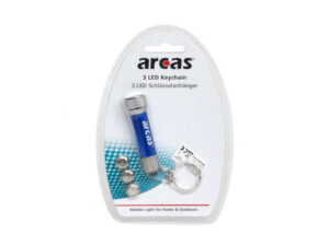 Lampe de poche Arcas 3 LED en aluminium avec porte-clés (4 Colors Mix)