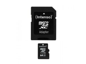 MicroSDXC 64Go Intenso +Adaptateur CL10 - Sous blister