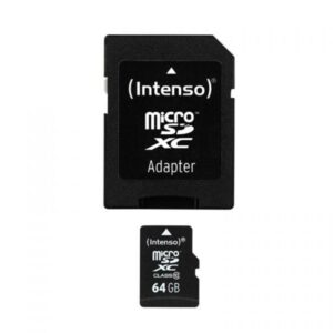 MicroSDXC 64GB Intenso + CL10 Adapter - Im Blister
