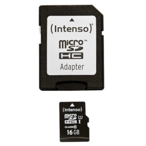 MicroSDHC 16Go Intenso Premium CL10 UHS-I + adaptateur et Blister