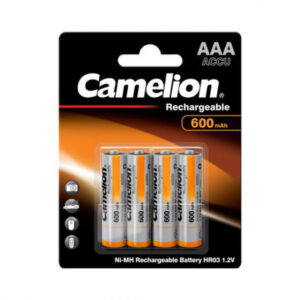 Pack de 4 piles rechargeables Camelion AAA Micro 600mAh