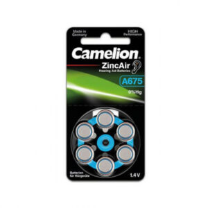 6 Batterie per apparecchi acustici Camelion Zinc-Air A675 0% Mercury/Hg - Blu