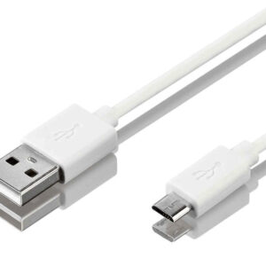 Cable cargador USB para dispositivos micro-USB 96cm (Blanco)