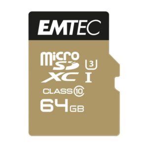MicroSDXC 64Go EMTEC SpeedIn CL10 95MB/s FullHD 4K UltraHD - Sous blister