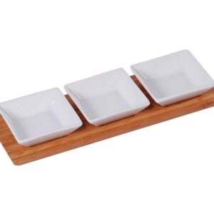 MK Bamboo MÜNCHEN - Set aperitif cups on tray (4 pieces)