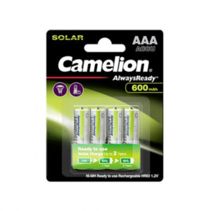 Pack de 4 piles rechargeables Camelion AlwaysReady Micro AAA 600mA