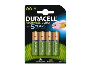 Packung mit 4 Duracell AA Mignon 2500mAH Batterien