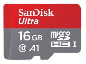 SanDisk MicroSD Card 16GB  Ultra A1 Class 10 SDSQUAR-016G-GN6MA