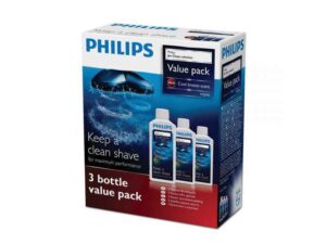 3x flacons de Jet Clean pour le nettoyage des têtes de rasage HQ203/50 de Philips