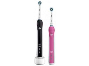 Pack 2 brosses à dents électrique Oral-B PRO 2 2950N - Noir + Rose