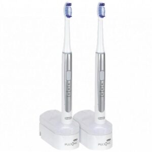 Pack 2 brosses à dents électrique Oral-B Pulsonic SLIM Blanc/Argent