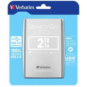 Verbatim Store n Go disque dur externe 2048Go Argent 53189