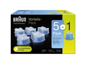 Pack 5+1 de cartouches nettoyantes Braun Clean & Renew CCR