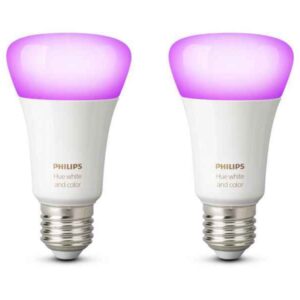 Pack of 2 E27 Philips Hue White & Color ambiance bulbs