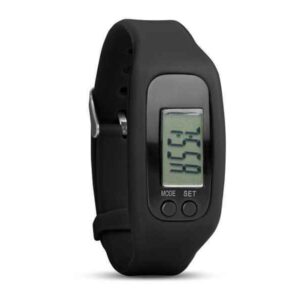 Bracelet/Montre Pédomètre KM - Compteur de calories - Noir