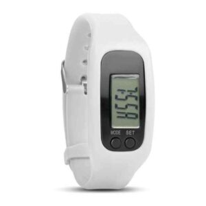 Bracelet/Montre Pédomètre KM - Compteur de calories -  Blanc