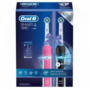 Brosse à dents électrique Intelligente Oral-B Smart 4 4900 DUO (rose+noir)