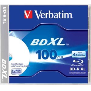 Verbatim BD-R XL 100GB/2-4x Jewelcase (1 Disc) InkJet Printable Surface 43790