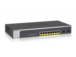NETGEAR Smart Switch Web manageable Pro Ethernet Gigabit PoE+ 8 ports avec 2 SFP dédiés Ports 75W