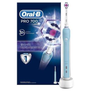 Brosse à dents électrique Oral-B Pro 700 3D WHITE -bleu/blanc