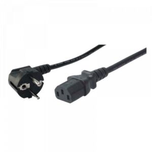 Cable de alimentación Logilink con seguridad 90° IEC C13 hembra 3m negro CP095
