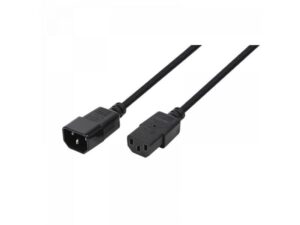 Rallonge de câble d'alimentation IEC C14 M vers IEC C13 Femelle 1.80m Noir CP091