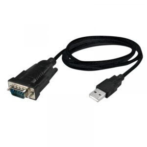LogiLink USB 2.0 RS-232 Mâle connecteur / Mâle connecteur 1.5m Noir AU0048