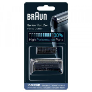 Pieza de repuesto para afeitadora Braun 10B/20B negra - Compatible con afeitadoras cruZer y Series 1