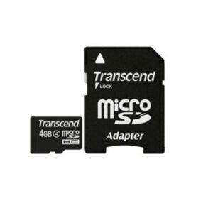 Transcend MicroSD Card 4GB SDHC Cl.4  W/Ad. TS4GUSDHC4
