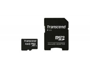 Transcend MicroSD Card 4GB SDHC Class10 W/Ad. TS4GUSDHC10
