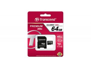 Transcend MicroSD/SDXC Card 64GB Class10 w/adapter TS64GUSDXC10
