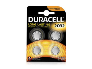 Packung mit 4 Duracell Lithium CR2032-Batterien