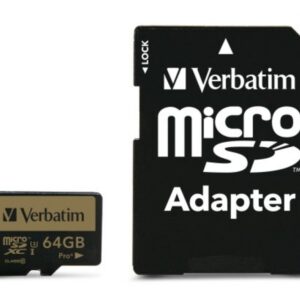 Verbatim PRO+ MicroSDXC 64 GB Kl. 10 U3 UHS-I mit Adapter 44034